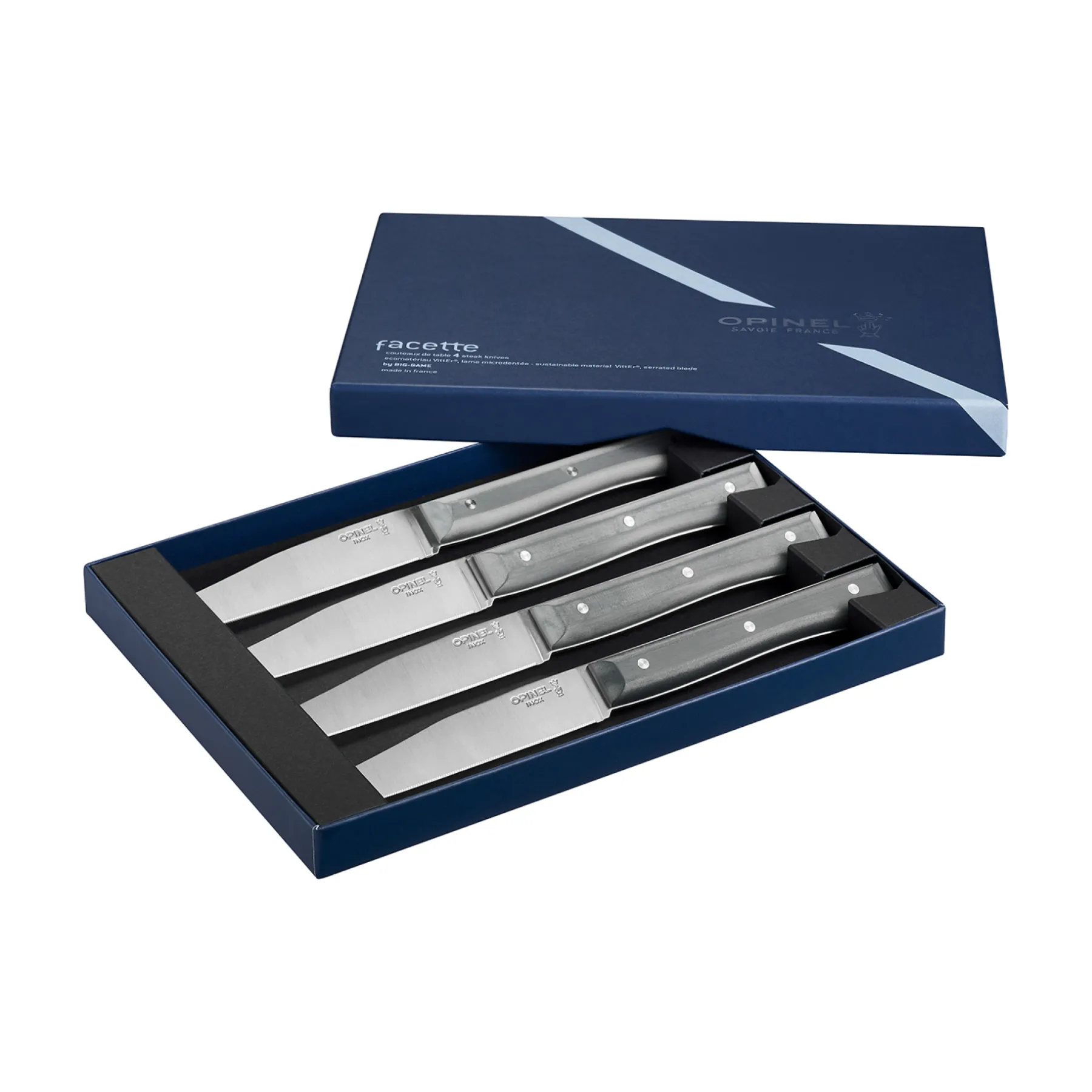 Opinel Coffret de 4 couteaux de table Facette Ardoise Microdenté Online