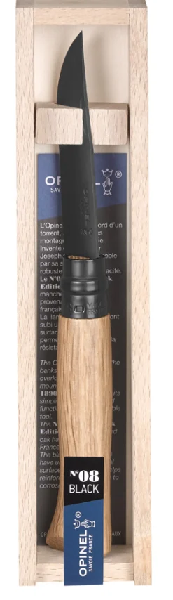 Opinel Couteau lame noire, N°08 Chêne Black Online
