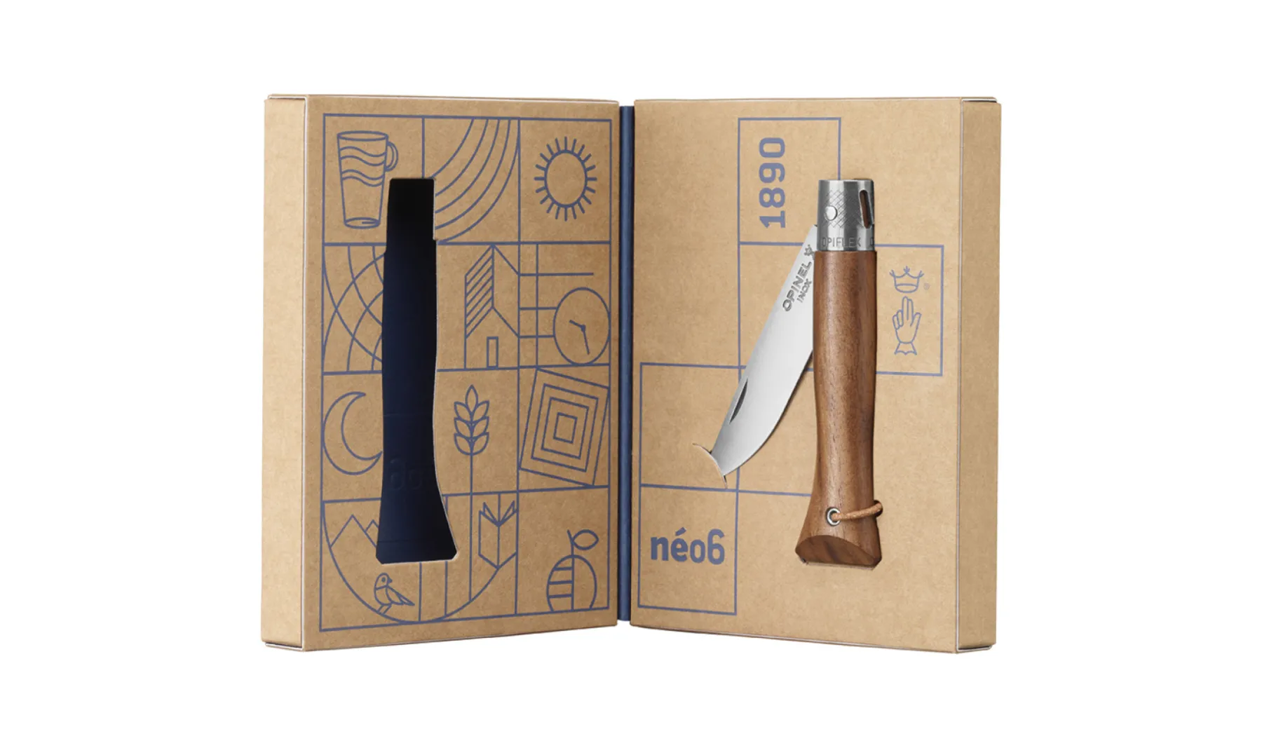 Opinel néo6 Opiflex Noyer Noir Hot